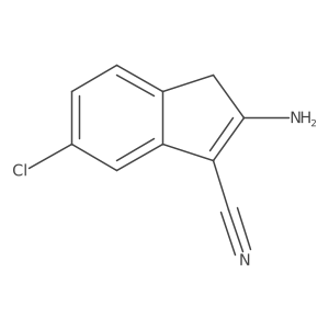 2-Amino-5-chloro-1H-indene-3-carbonitrile结构式