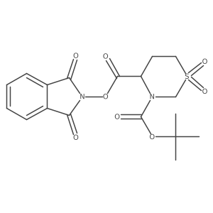 3-tert-butyl 4-(1,3-dioxo-2,3-dihydro-1H-isoindol-2-yl) 1,1-dioxo-1lambda6,3-thiazinane-3,4-dicarboxylate Structure