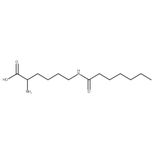 (2S)-2-Amino-6-(heptanoylamino)hexanoic acid结构式