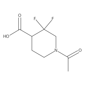 1-Acetyl-3,3-difluoropiperidine-4-carboxylic acid结构式