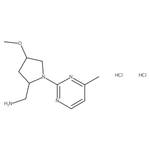 [(2S,4S)-4-methoxy-1-(4-methylpyrimidin-2-yl)pyrrolidin-2-yl]methanamine dihydrochloride Structure