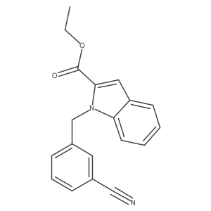 Ethyl 1-[(3-cyanophenyl)methyl]indole-2-carboxylate结构式
