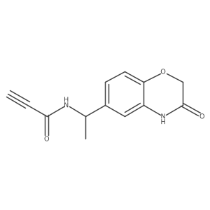 N-[1-(3-Oxo-4H-1,4-benzoxazin-6-yl)ethyl]prop-2-ynamide结构式
