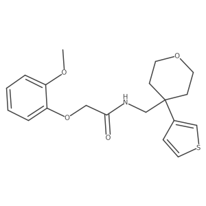 2-(2-methoxyphenoxy)-N-{[4-(thiophen-3-yl)oxan-4-yl]methyl}acetamide结构式