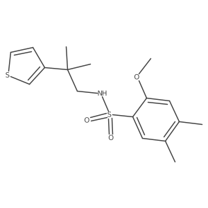 2-methoxy-4,5-dimethyl-N-(2-methyl-2-(thiophen-3-yl)propyl)benzenesulfonamide Structure