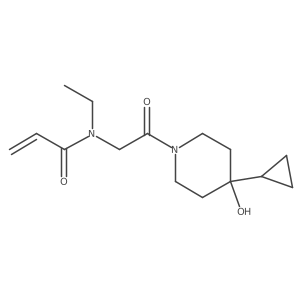N-[2-(4-Cyclopropyl-4-hydroxypiperidin-1-yl)-2-oxoethyl]-N-ethylprop-2-enamide结构式