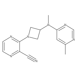 3-{3-[Methyl(6-methylpyrimidin-4-yl)amino]azetidin-1-yl}pyrazine-2-carbonitrile结构式