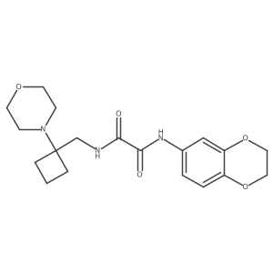 N'-(2,3-dihydro-1,4-benzodioxin-6-yl)-N-{[1-(morpholin-4-yl)cyclobutyl]methyl}ethanediamide结构式