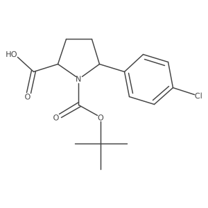 1-[(Tert-butoxy)carbonyl]-5-(4-chlorophenyl)pyrrolidine-2-carboxylic acid Structure