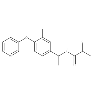 2-Chloro-N-[1-(3-fluoro-4-pyridin-3-yloxyphenyl)ethyl]propanamide结构式