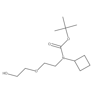 tert-butyl N-cyclobutyl-N-[2-(2-hydroxyethoxy)ethyl]carbamate结构式