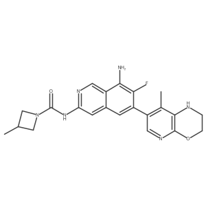 N-[8-Amino-6-(2,3-dihydro-8-methyl-1H-pyrido[2,3-b][1,4]oxazin-7-yl)-7-fluoro-3-isoquinolinyl]-3-methyl-1-azetidinecarboxamide Structure
