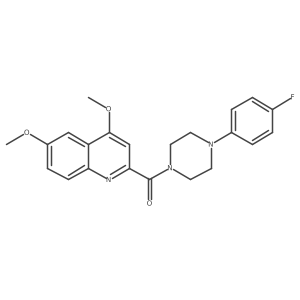 2-[4-(4-Fluorophenyl)piperazine-1-carbonyl]-4,6-dimethoxyquinoline Structure