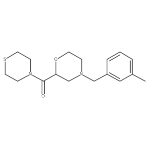 4-[(3-Methylphenyl)methyl]-2-(thiomorpholine-4-carbonyl)morpholine Structure