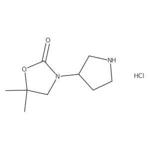 5,5-Dimethyl-3-pyrrolidin-3-yl-1,3-oxazolidin-2-one;hydrochloride结构式