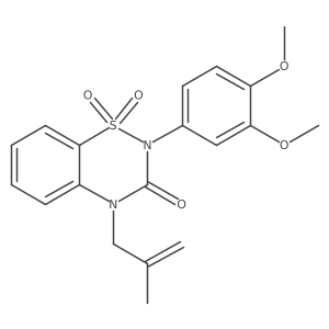 2-(3,4-dimethoxyphenyl)-4-(2-methylprop-2-en-1-yl)-3,4-dihydro-2H-1lambda6,2,4-benzothiadiazine-1,1,3-trione结构式