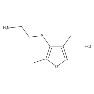 2-[(3,5-Dimethyl-1,2-oxazol-4-yl)sulfanyl]ethan-1-amine hydrochloride结构式