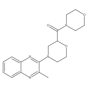 2-Methyl-3-[2-(morpholine-4-carbonyl)morpholin-4-yl]quinoxaline Structure