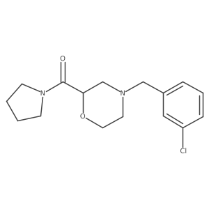 4-[(3-Chlorophenyl)methyl]-2-(pyrrolidine-1-carbonyl)morpholine Structure