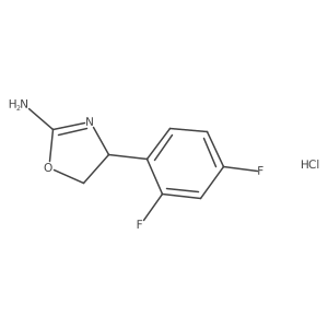 (4S)-4-(2,4-difluorophenyl)-4,5-dihydro-1,3-oxazol-2-amine hydrochloride Structure