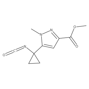 methyl 5-(1-isocyanatocyclopropyl)-1-methyl-1H-pyrazole-3-carboxylate结构式
