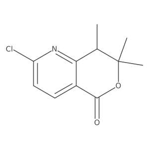 2-Chloro-7,7,8-trimethyl-7,8-dihydro-5H-pyrano[4,3-b]pyridin-5-one结构式