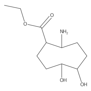 Ethyl 2-amino-5,6-dihydroxycyclooctane-1-carboxylate结构式
