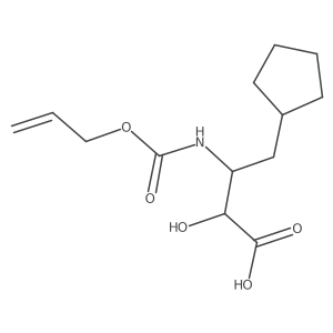 4-Cyclopentyl-2-hydroxy-3-{[(prop-2-en-1-yloxy)carbonyl]amino}butanoic acid结构式