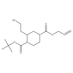 1-Tert-butyl 4-prop-2-en-1-yl 2-(2-hydroxyethyl)piperazine-1,4-dicarboxylate Structure