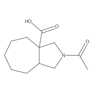 2-Acetyl-decahydrocyclohepta[c]pyrrole-3a-carboxylic acid Structure