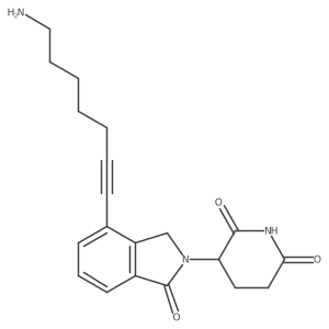 3-[4-(7-Aminohept-1-ynyl)-1-oxo-isoindolin-2-yl]piperidine-2,6-dione结构式