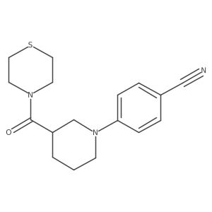 4-[3-(Thiomorpholine-4-carbonyl)piperidin-1-yl]benzonitrile Structure