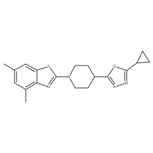 2-[4-(5-Cyclopropyl-1,3,4-oxadiazol-2-yl)piperidin-1-yl]-4,6-dimethyl-1,3-benzothiazole Structure