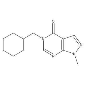 5-(cyclohexylmethyl)-1-methyl-1H,4H,5H-pyrazolo[3,4-d]pyrimidin-4-one结构式