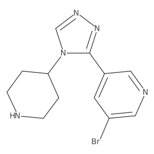 3-Bromo-5-(4-(piperidin-4-yl)-4H-1,2,4-triazol-3-yl)pyridine结构式