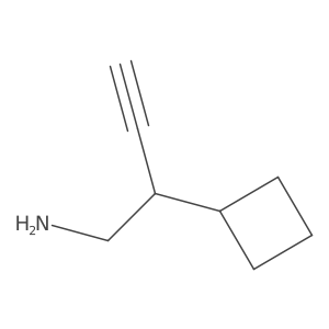 2-Cyclobutylbut-3-yn-1-amine结构式