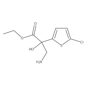 Ethyl 3-amino-2-(5-chlorothiophen-2-yl)-2-hydroxypropanoate Structure