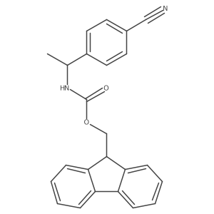 (9H-fluoren-9-yl)methyl N-[(1S)-1-(4-cyanophenyl)ethyl]carbamate Structure