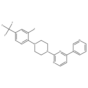 2-{4-[3-Fluoro-5-(trifluoromethyl)pyridin-2-yl]piperazin-1-yl}-4-(pyridin-3-yl)pyrimidine结构式