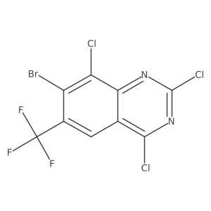 7-Bromo-2,4,8-trichloro-6-(trifluoromethyl)quinazoline Structure