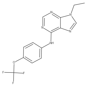 9-ethyl-N-[4-(trifluoromethoxy)phenyl]-9H-purin-6-amine结构式
