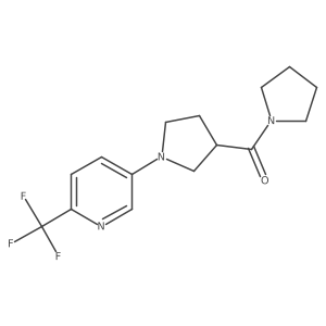 5-[3-(Pyrrolidine-1-carbonyl)pyrrolidin-1-yl]-2-(trifluoromethyl)pyridine Structure