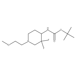 tert-Butyl (3,3-difluoro-1-(2-methoxyethyl)piperidin-4-yl)carbamate Structure