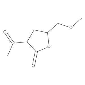 2(3H)-Furanone, 3-acetyldihydro-5-(methoxymethyl)- Structure