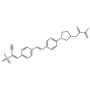 (3S)-1-[4-[2-[4-[2-Cyano-2-(methylsulfonyl)ethenyl]phenyl]diazenyl]phenyl]-3-pyrrolidinyl 2-methyl-2-propenoate结构式