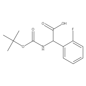(2R)-2-{[(tert-butoxy)carbonyl]amino}-2-(2-fluorophenyl)acetic acid Structure