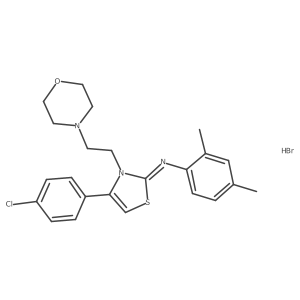 (Z)-N-(4-(4-chlorophenyl)-3-(2-morpholinoethyl)thiazol-2(3H)-ylidene)-2,4-dimethylaniline hydrobromide Structure