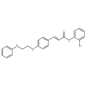 N-(2-Aminophenyl)-3-[6-[[2-(phenylamino)ethyl]amino]-3-pyridinyl]-2-propenamide结构式