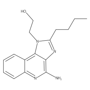 2-butyl-1-(2-hydroxyethyl)-1H-imidazo[4,5-c]quinolin-4-amine结构式
