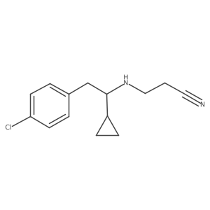 3-[[2-(4-Chlorophenyl)-1-cyclopropylethyl]amino]propanenitrile Structure